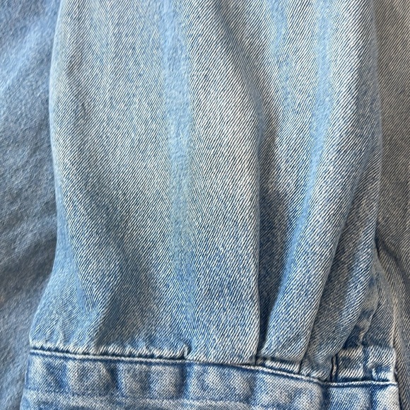 Vintage Led Zeppelin Denim Shirt with Red Plaid Flannel Lining - Picture 5 of 5